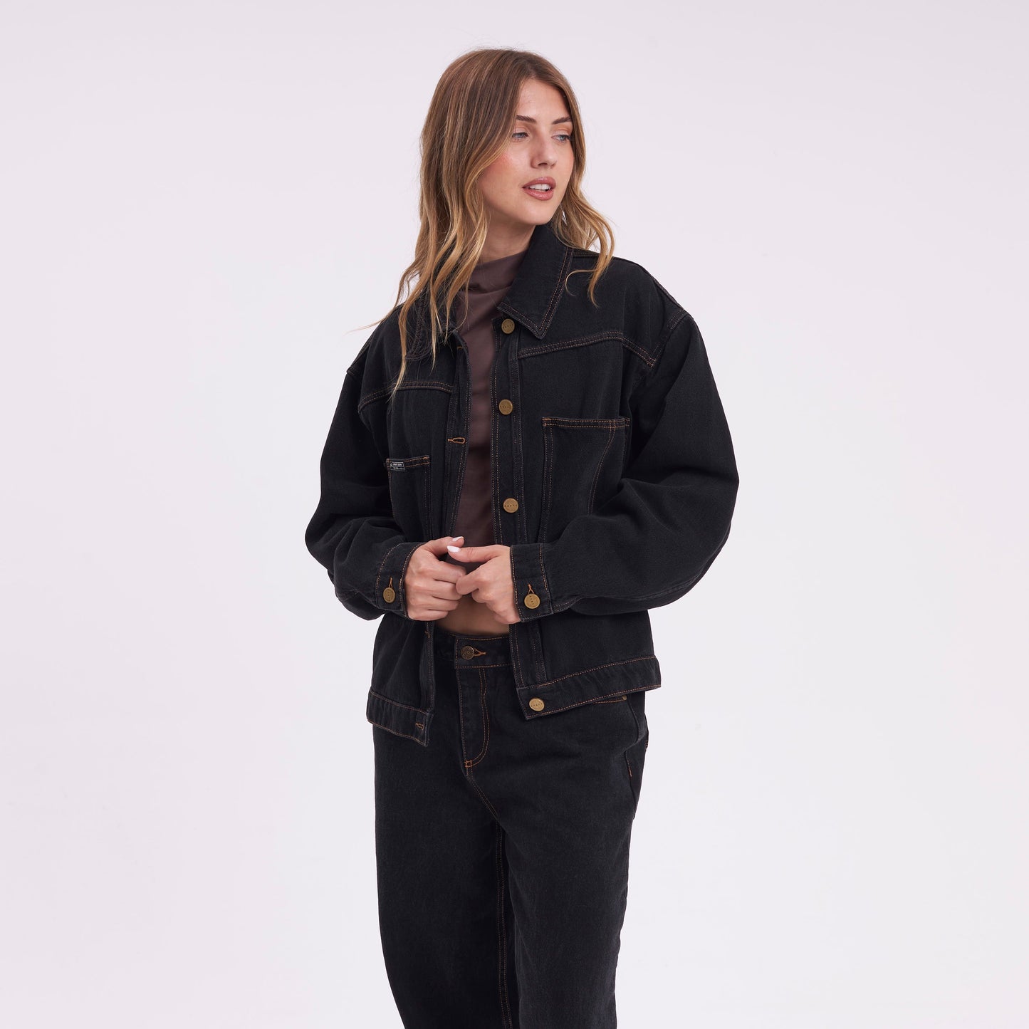 Campera Liviana Bethany Denim Black Out