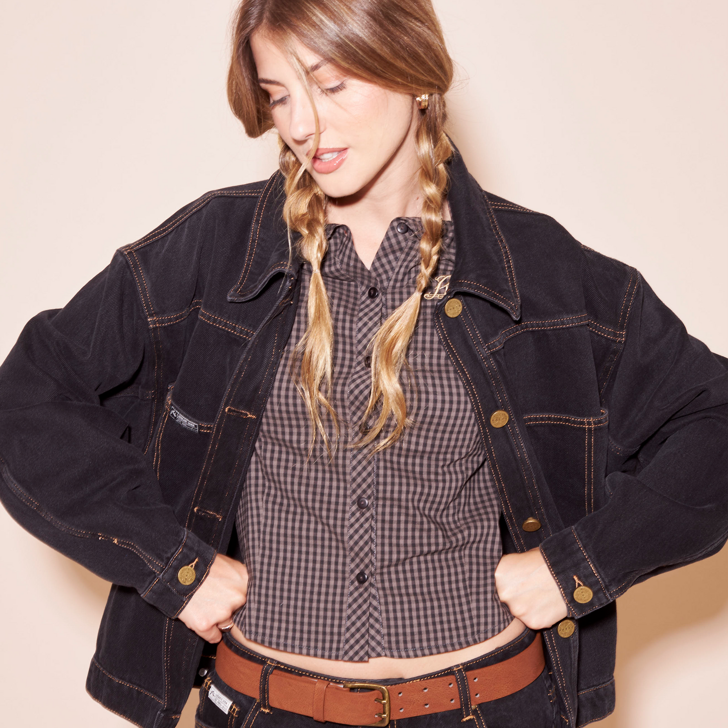 Campera Liviana Bethany Denim Black Out