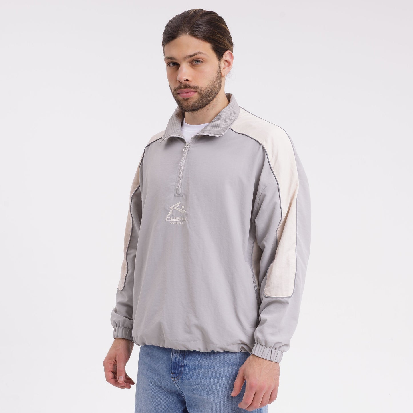 Campera Liviana Betheel 1/2 Zip Windbreaker Grey