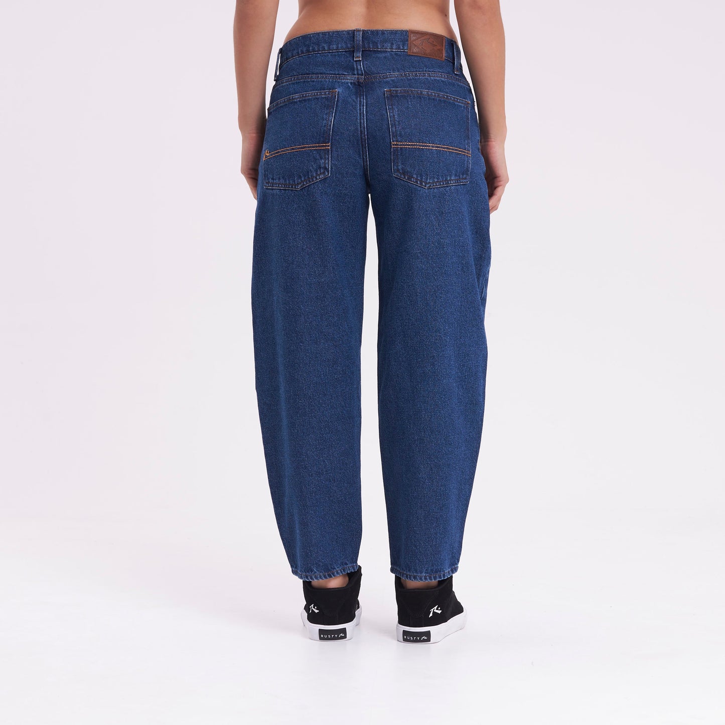 Jean Better Days Barrel Hi Rise Middy Blue