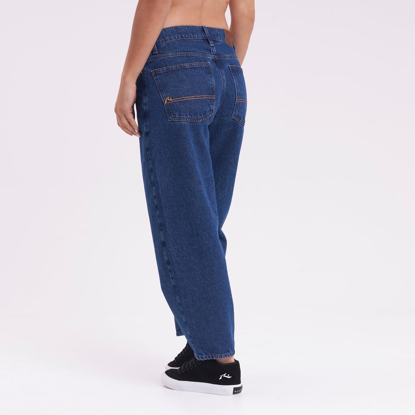 Jean Better Days Barrel Hi Rise Middy Blue