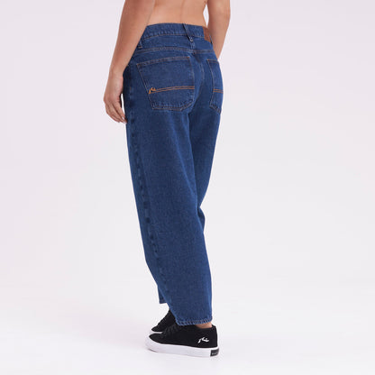Jean Better Days Barrel Hi Rise Middy Blue