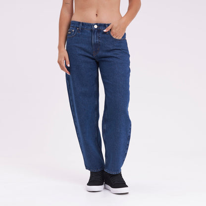 Jean Better Days Barrel Hi Rise Middy Blue