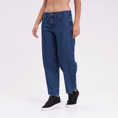 Jean Better Days Barrel Hi Rise Middy Blue