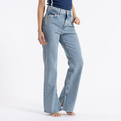 Jean Betty Hi Rise Baggy Middy Blue