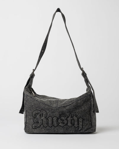 Cartera Roxanne Denim Shoulder Bag Washed Black