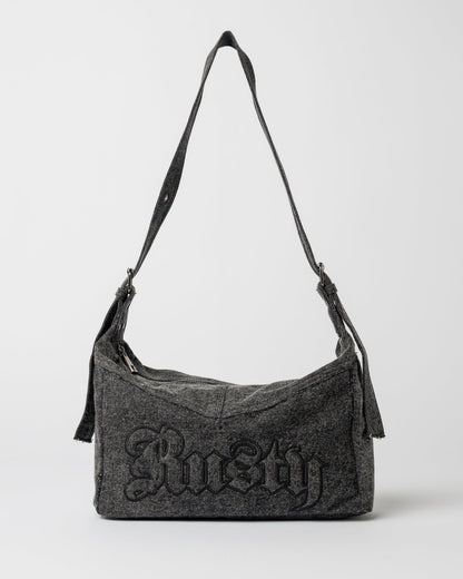 Cartera Roxanne Denim Shoulder Bag Washed Black