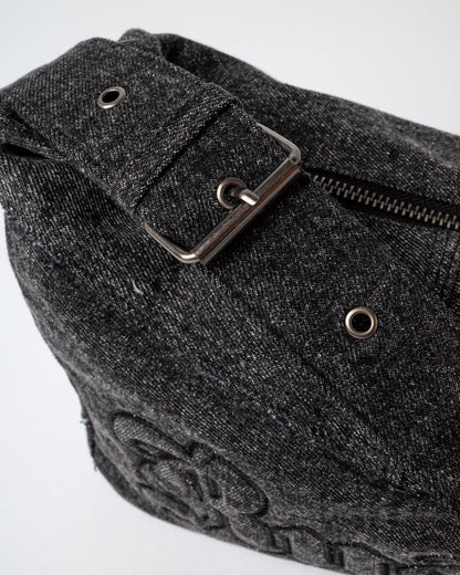 Cartera Roxanne Denim Shoulder Bag Washed Black