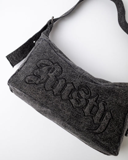 Cartera Roxanne Denim Shoulder Bag Washed Black
