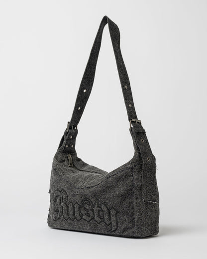 Cartera Roxanne Denim Shoulder Bag Washed Black