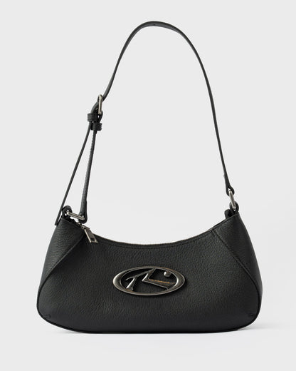 Cartera R Dot Buckle Leather Bag* Black
