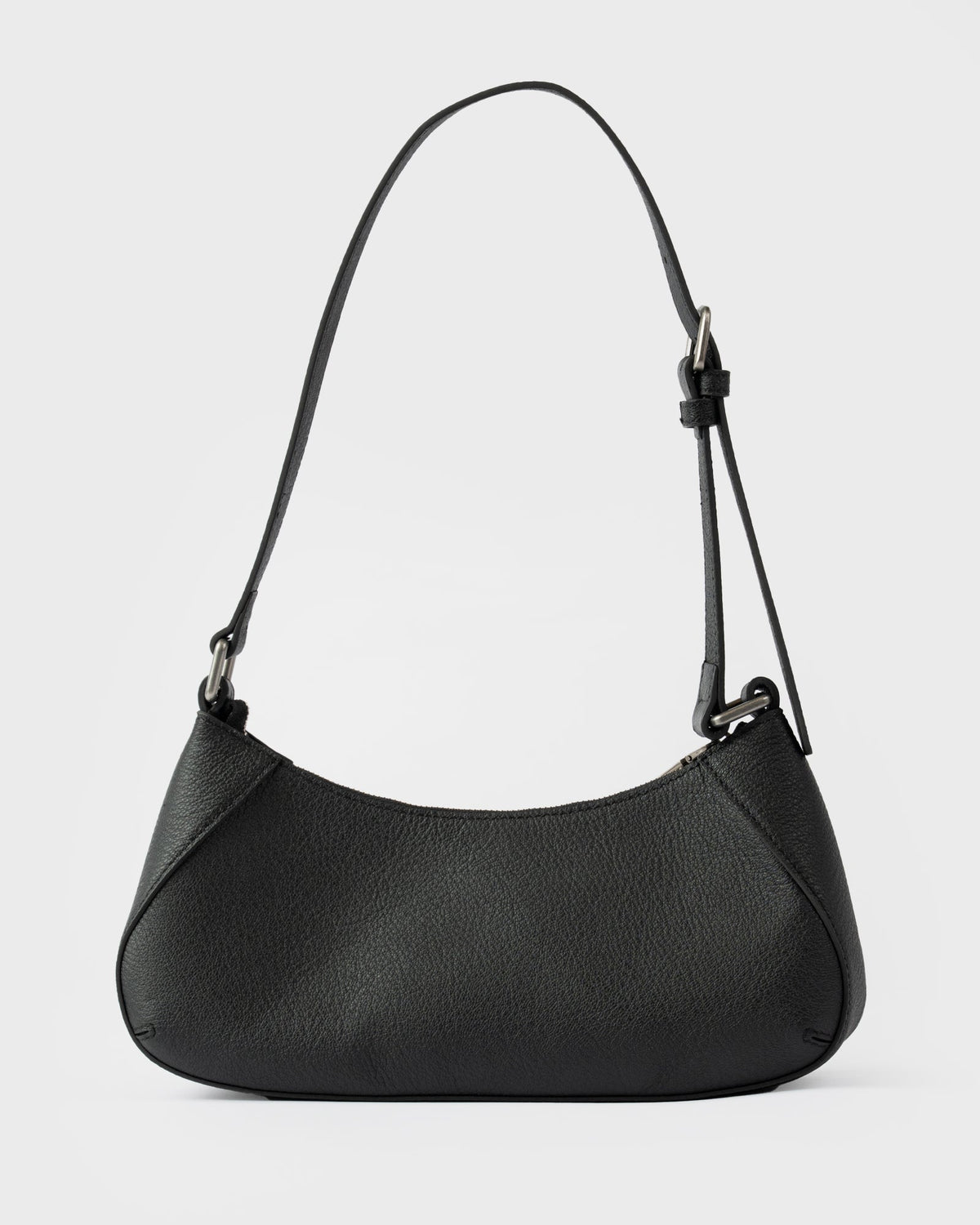 Cartera R Dot Buckle Leather Bag* Black
