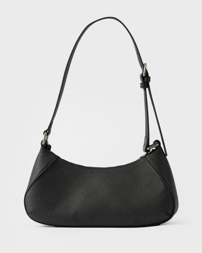 Cartera R Dot Buckle Leather Bag* Black