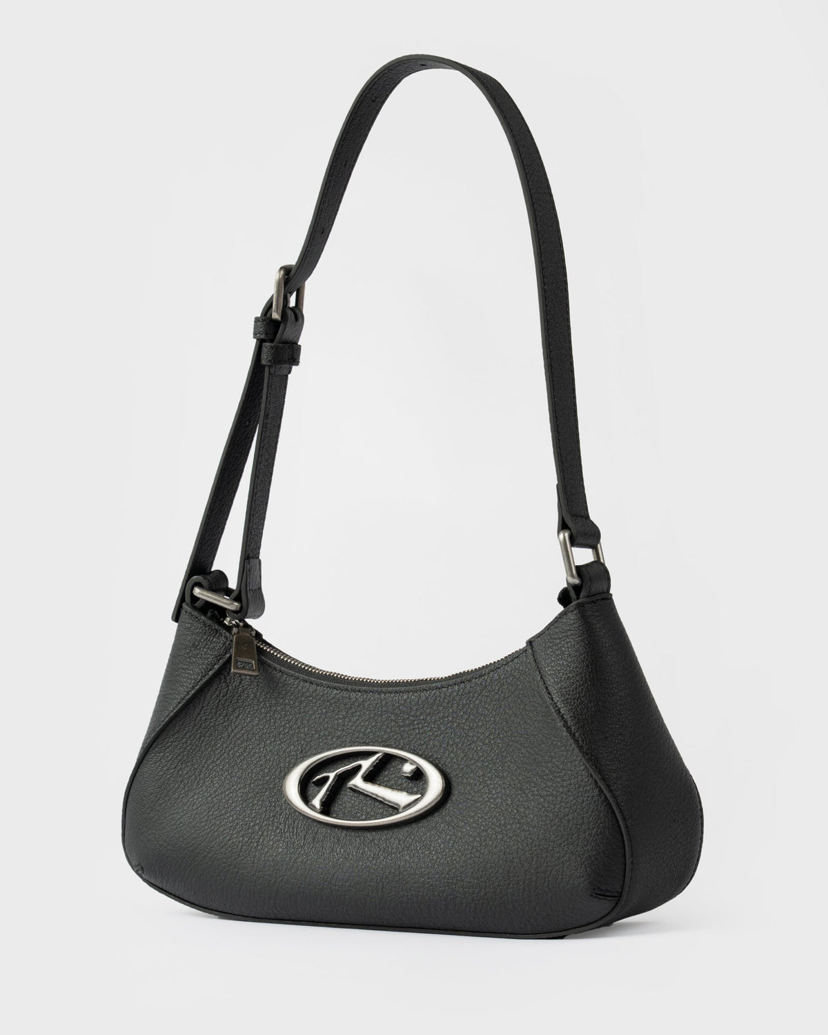 Cartera R Dot Buckle Leather Bag* Black