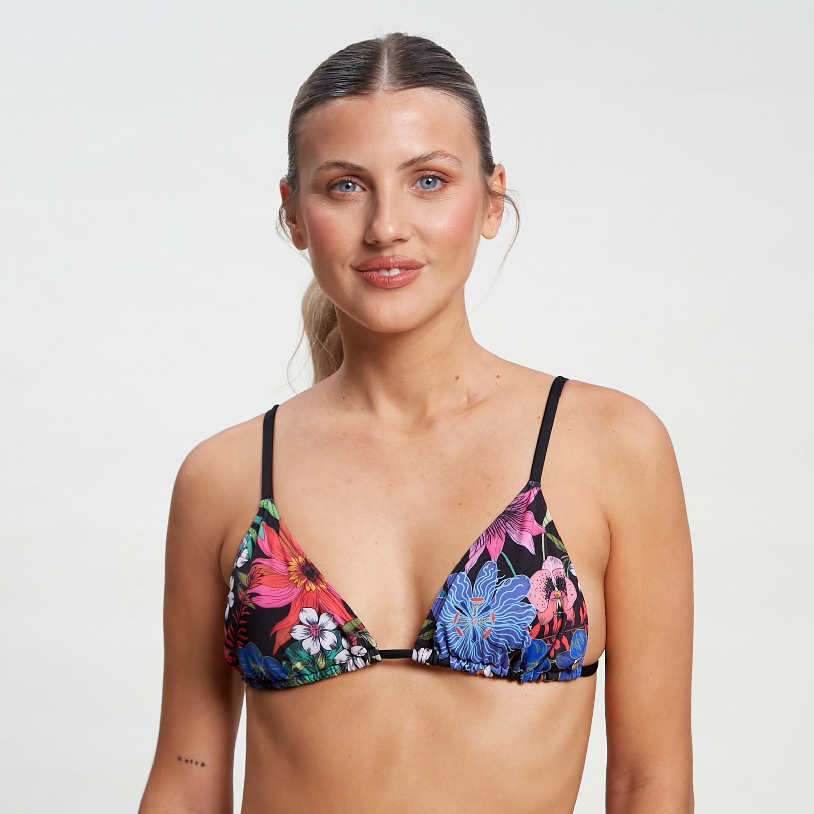 Bikini Alto Black Beach Palm Triang Bik Top Ld Black