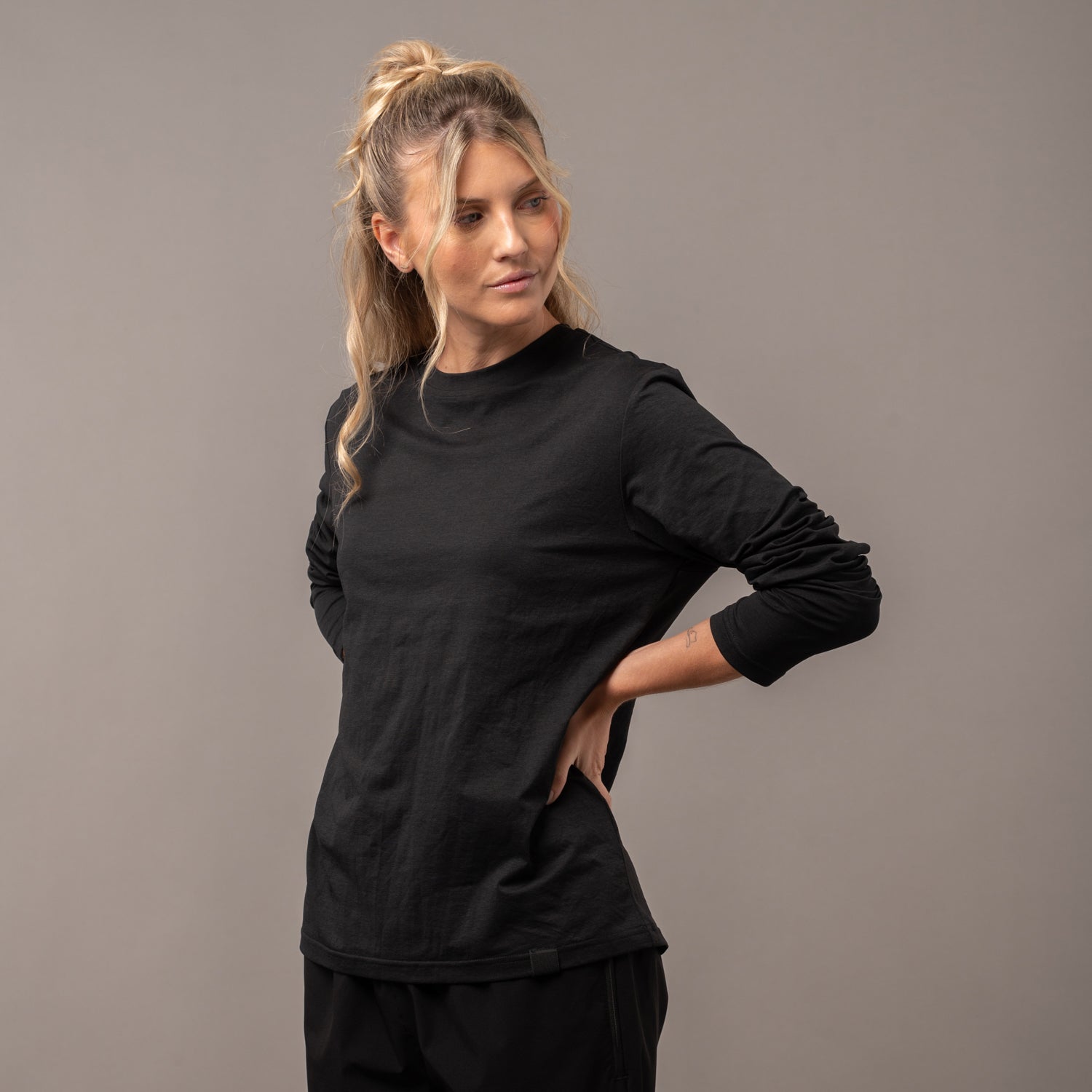 Remera Booser Baselayer Black Marle
