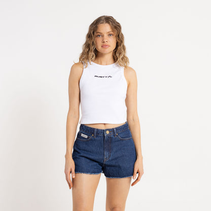 Musculosa Brand Racer White