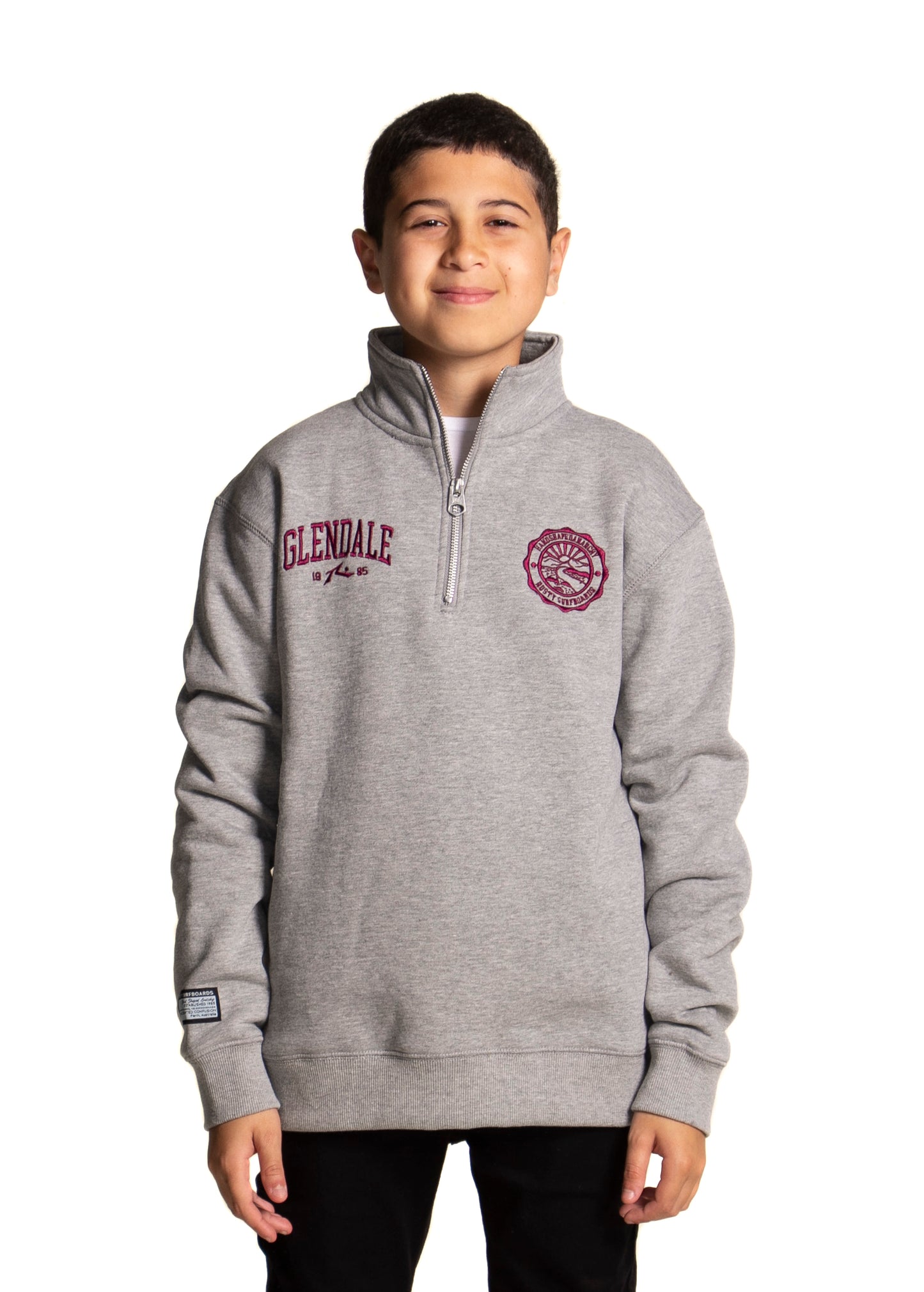 Buzo Glendale 1/4 Zip Junior Gris Melange