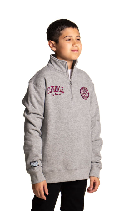 Buzo Glendale 1/4 Zip Junior Gris Melange