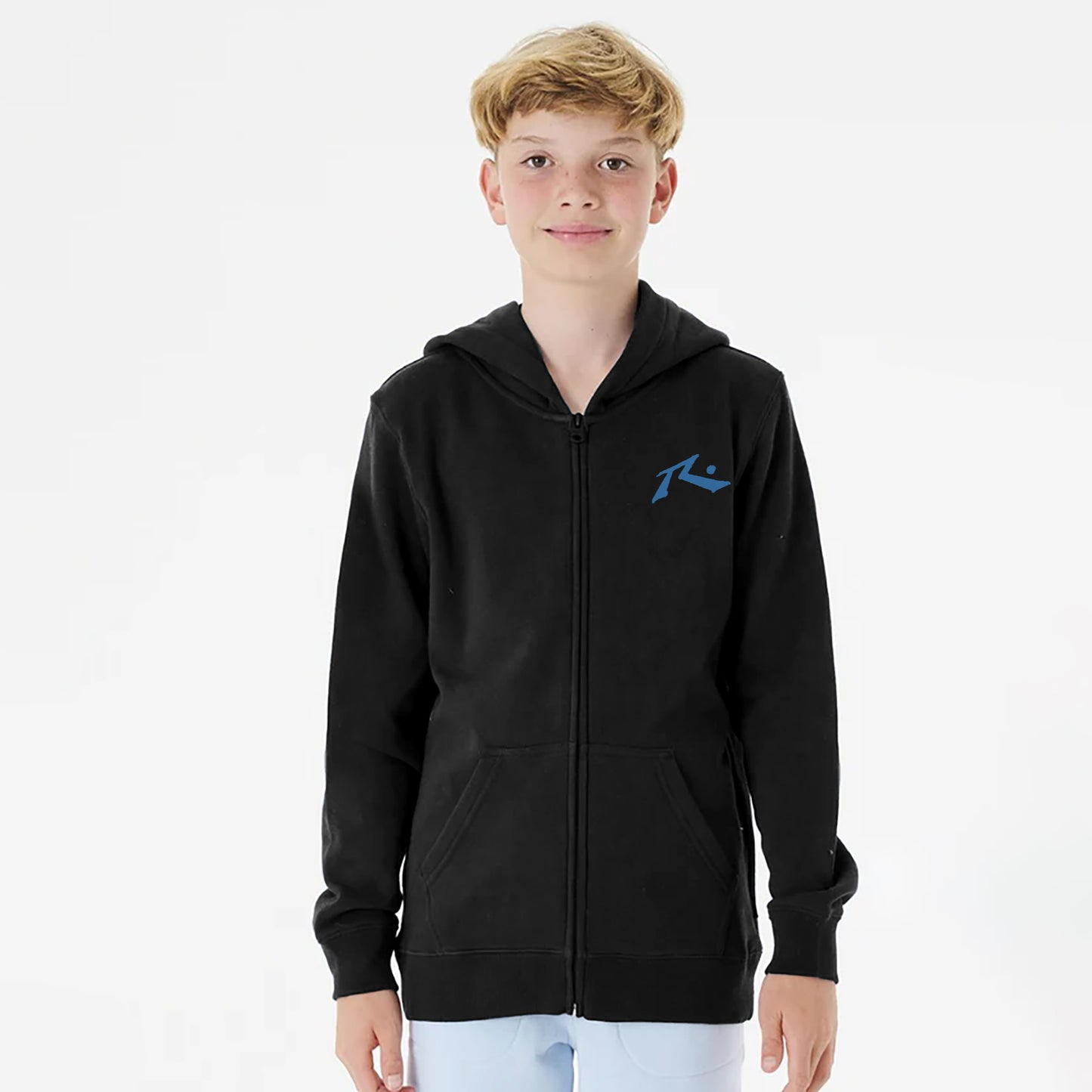 Campera Canguro Rusty Competition Zh Jr Black/Atlantic Blue
