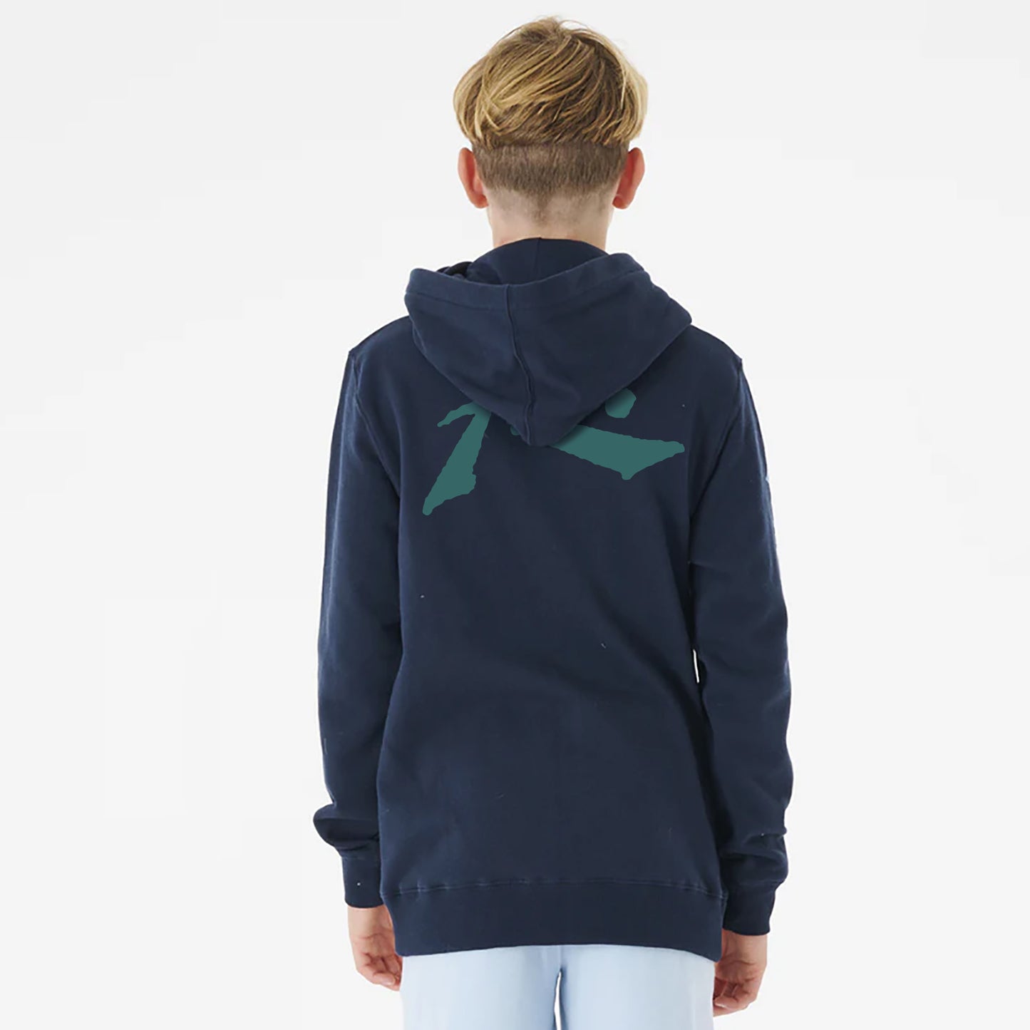 Campera Canguro Rusty Competition Zh Jr Navy/Green Gables