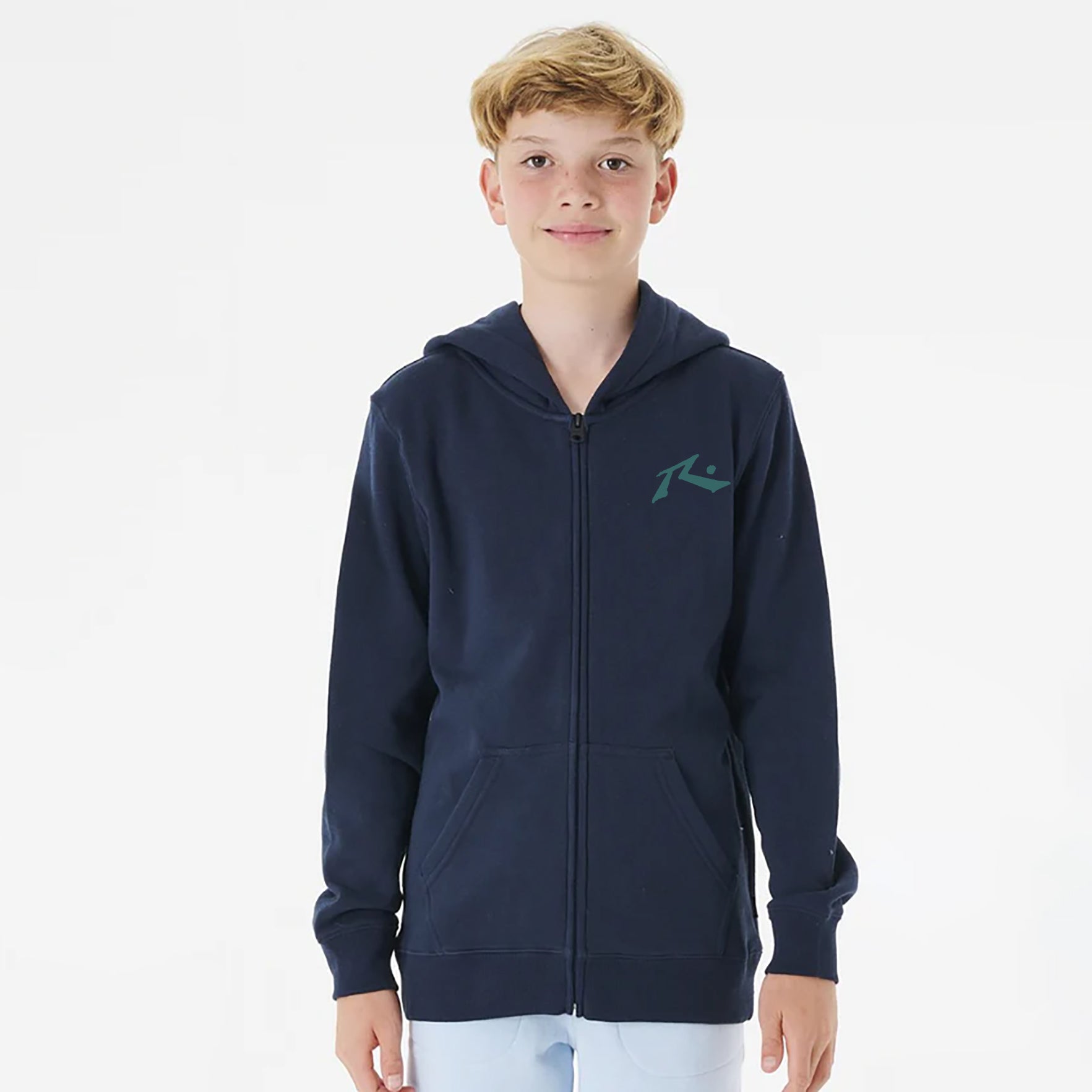 Campera Canguro Rusty Competition Zh Jr Navy/Green Gables