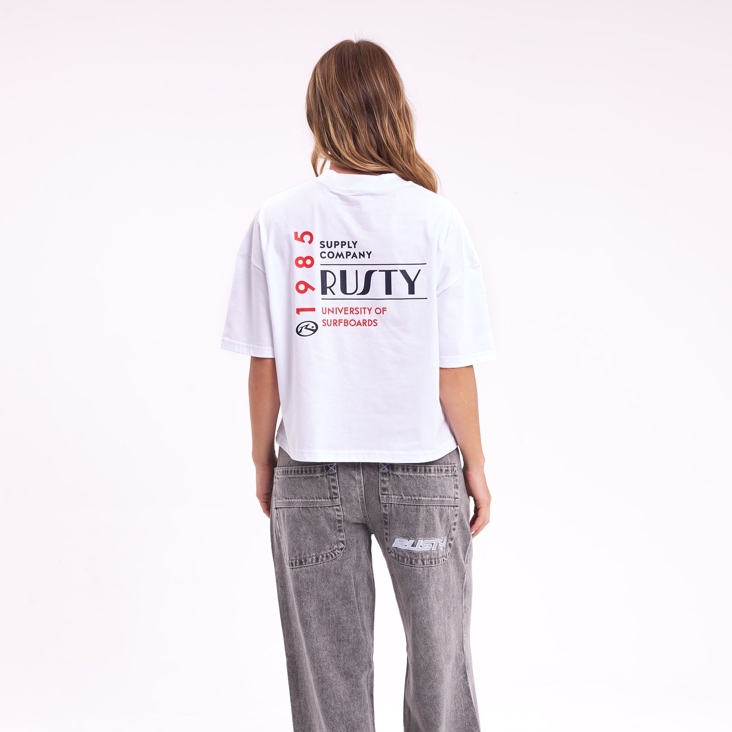 Remera Chixy Crop Boxy Fit White