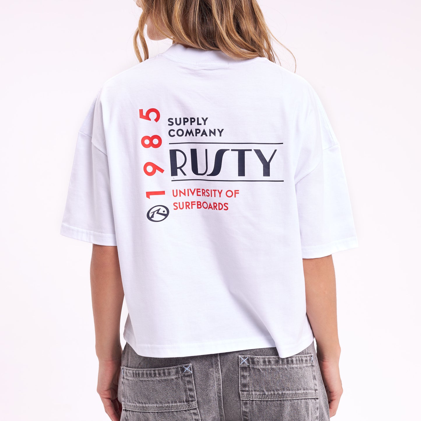Remera Chixy Crop Boxy Fit White