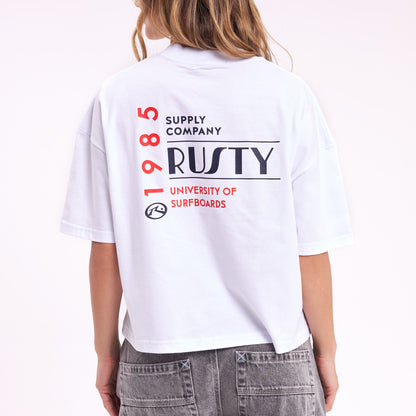 Remera Chixy Crop Boxy Fit White