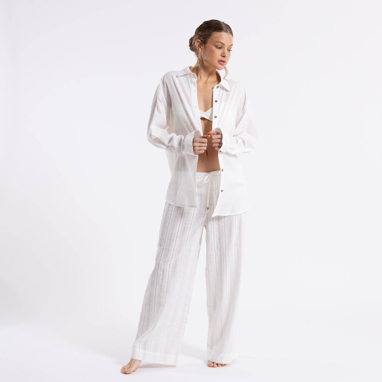 Pantalon Cici Sheer Beach Off White