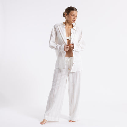 Pantalon Cici Sheer Beach Off White