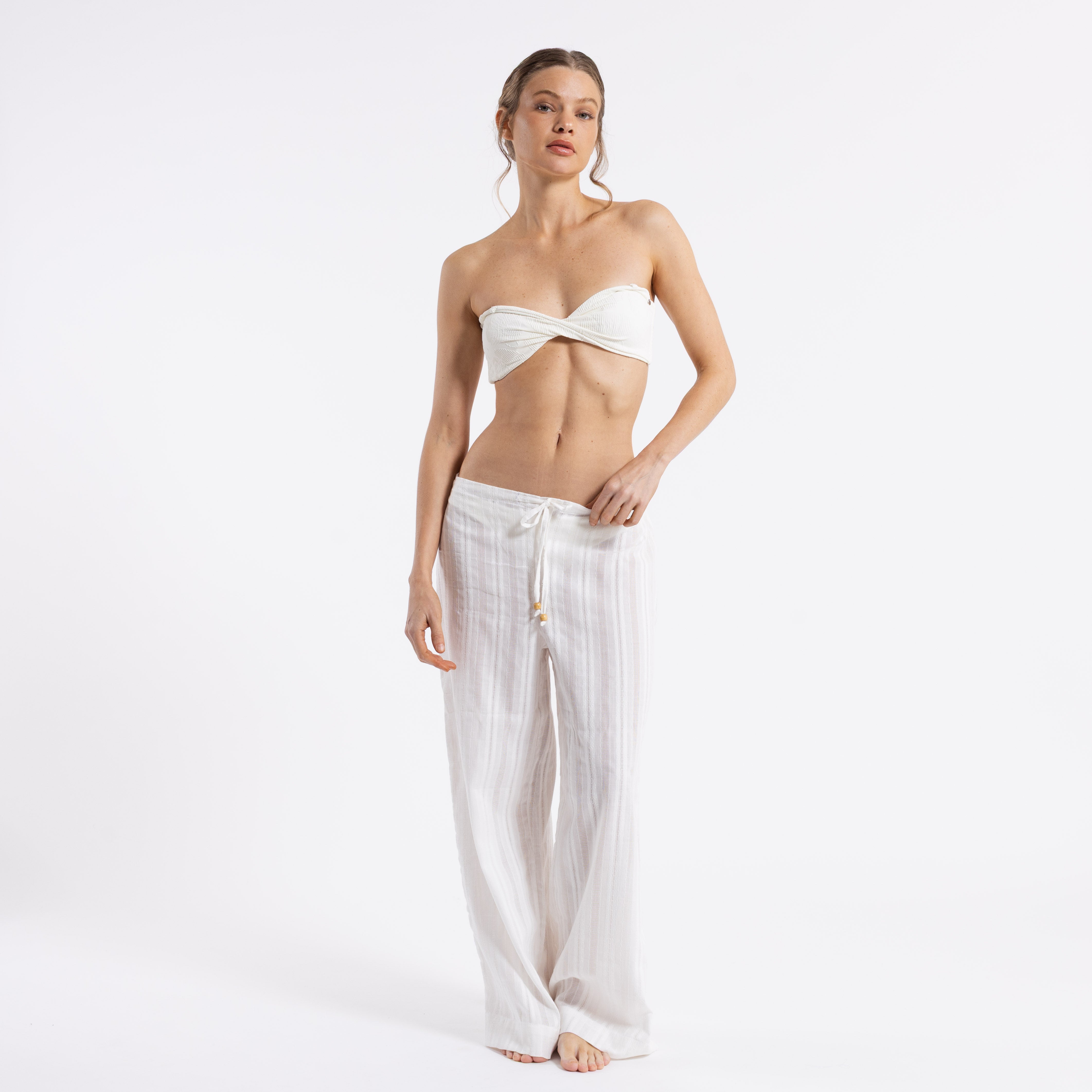 Pantalon Cici Sheer Beach Off White