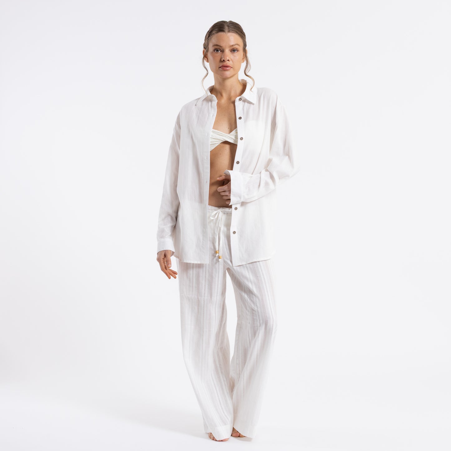 Camisa Cici Sheer Off White