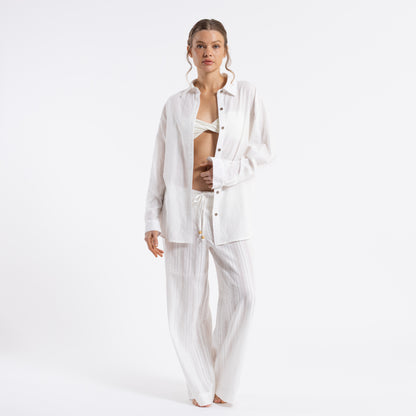 Camisa Cici Sheer Off White