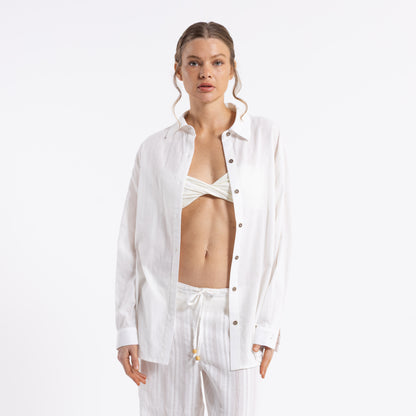 Camisa Cici Sheer Off White