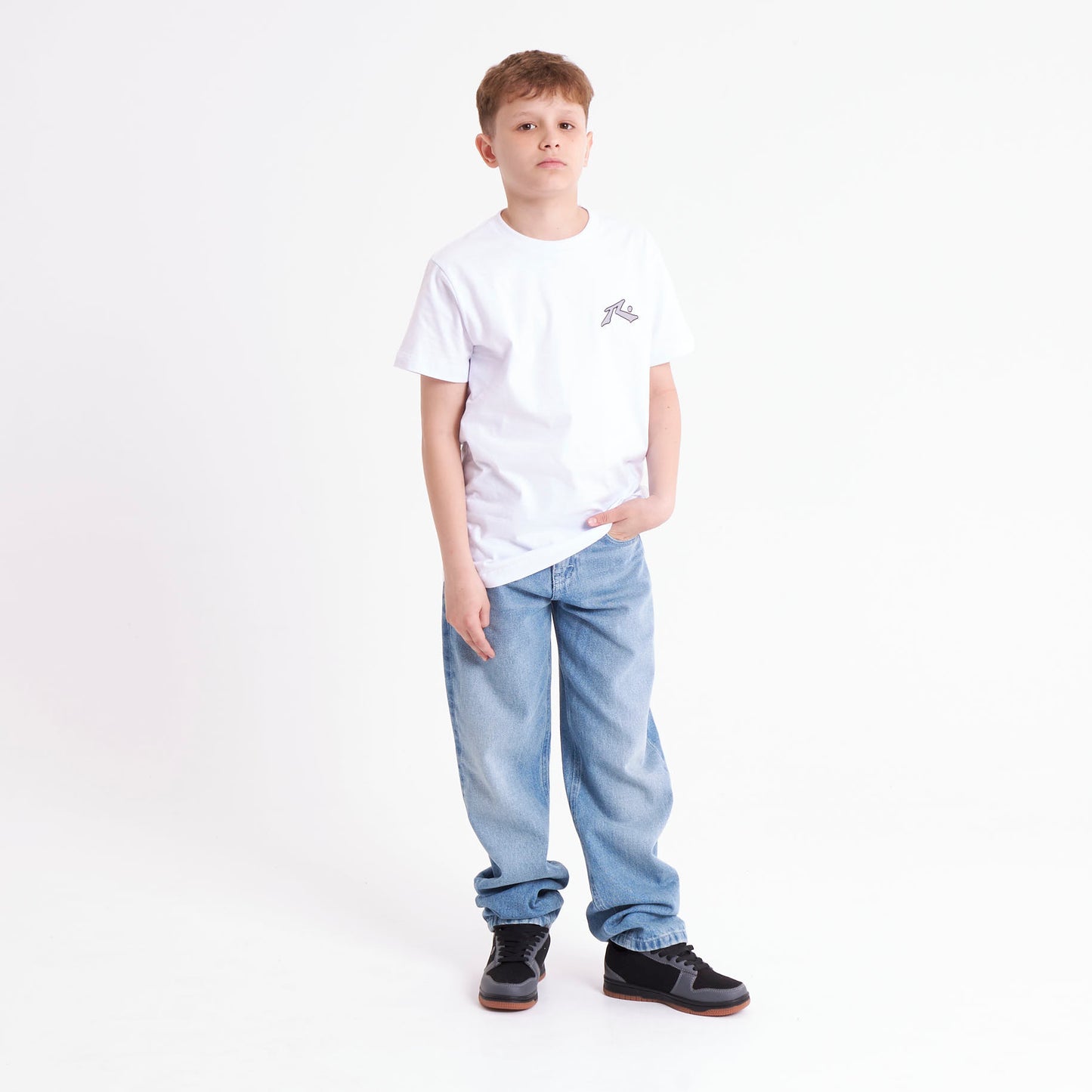 Remera Competition 2.0 Junior White/Grey
