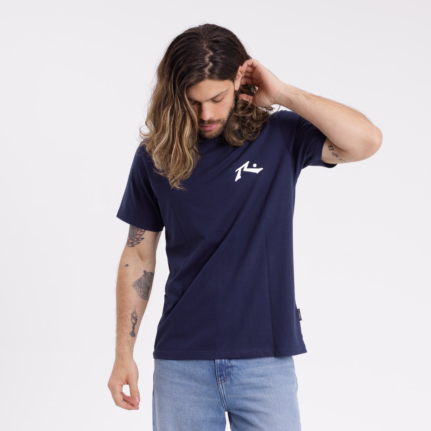 Remera Hombre Rusty Competition Azul Marino
