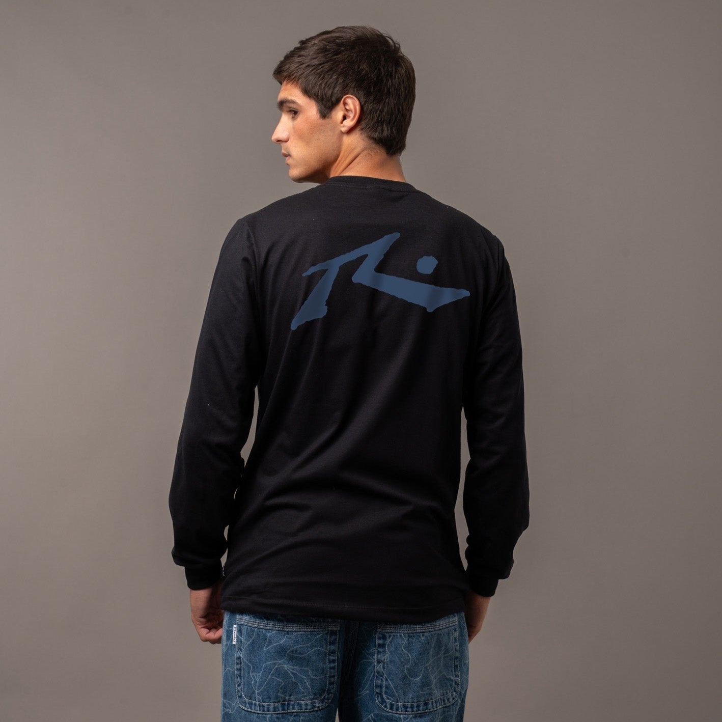 Remera Competition Ls Black/Atlantic Blue