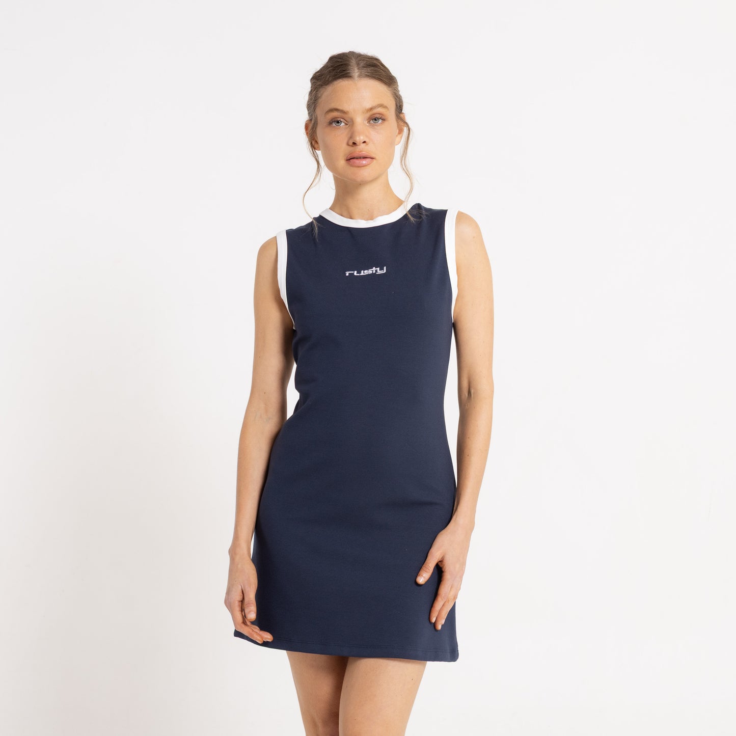 Vestido Contrast Varsity  Navy