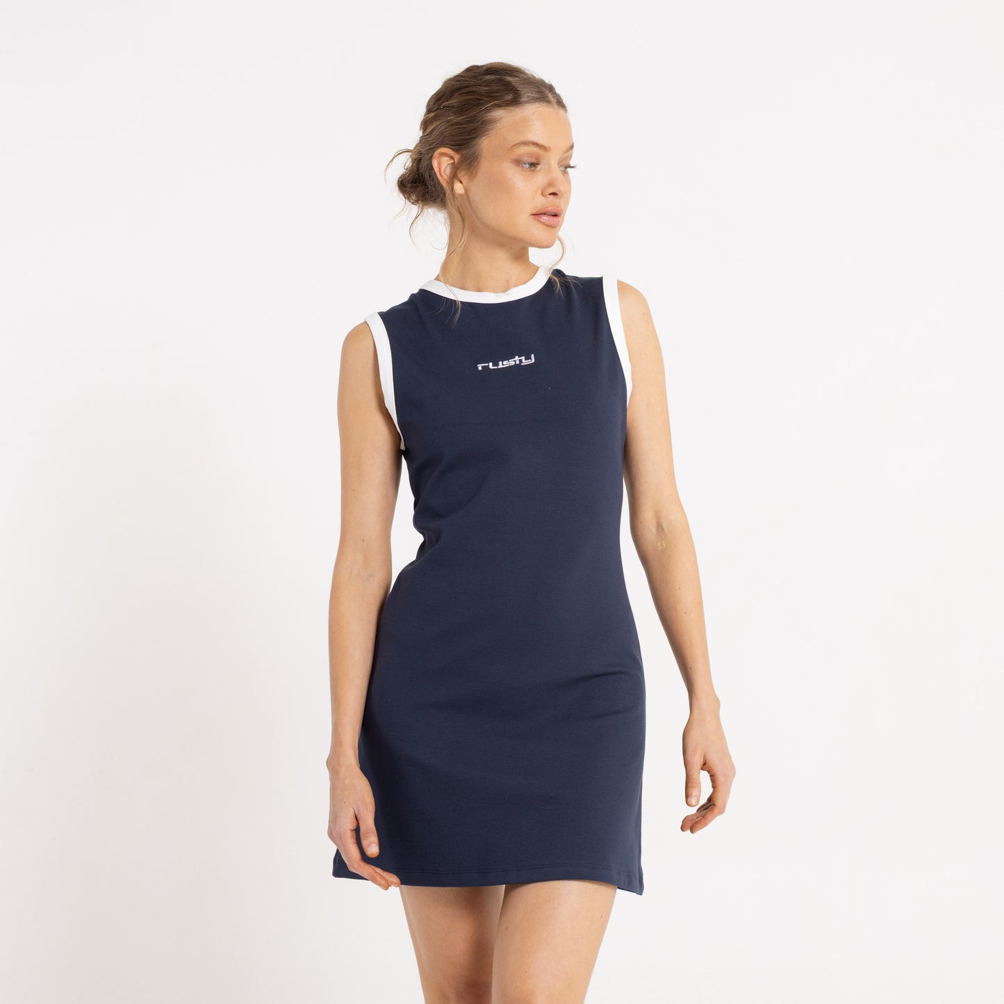 Vestido Contrast Varsity  Navy