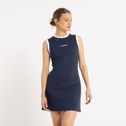Vestido Contrast Varsity  Navy