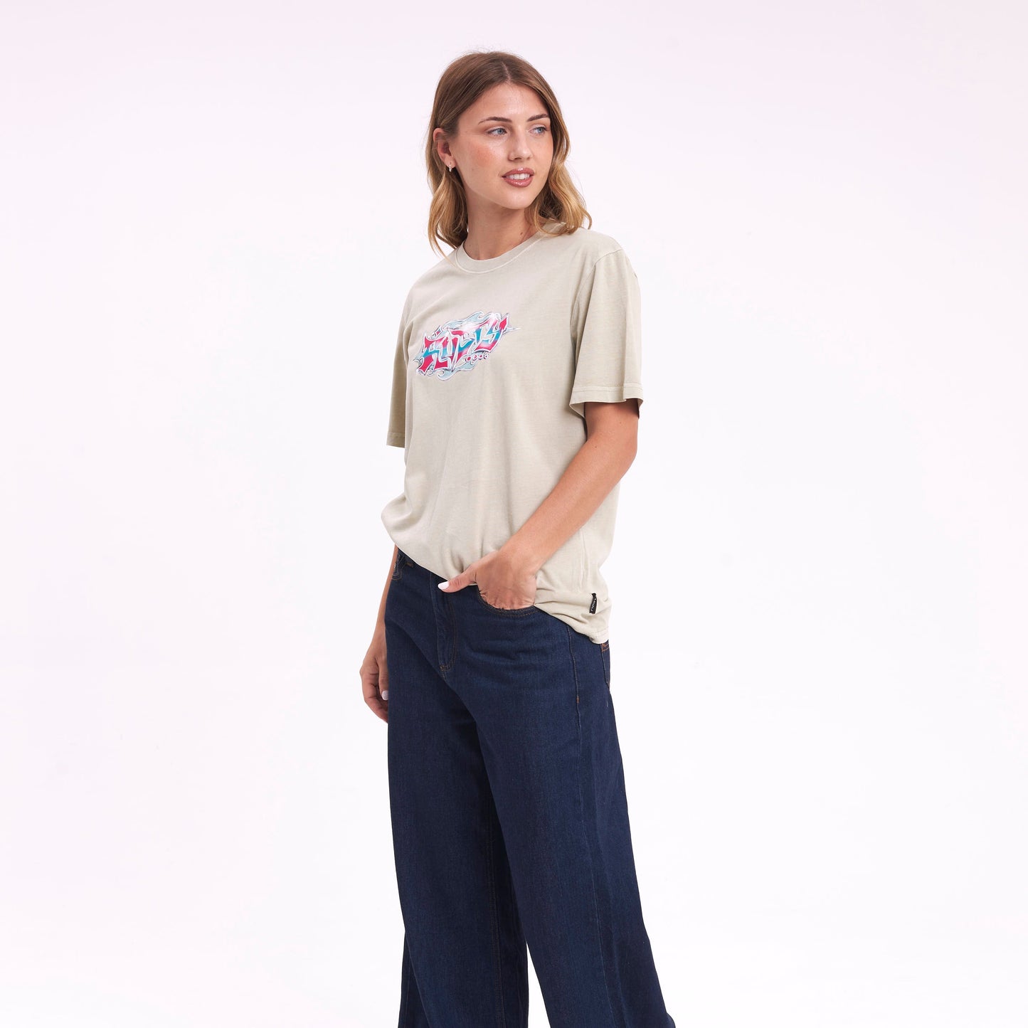 Remera Diamond Flash Ecru