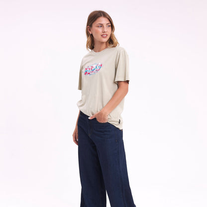 Remera Diamond Flash Ecru