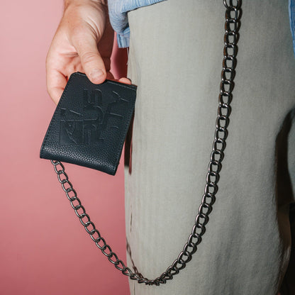 Billetera District Chain Wallet Black