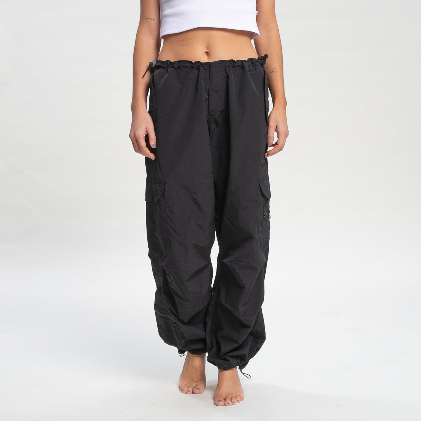 Pantalon Rusty Double Trouble Parachute Pant Ld Black