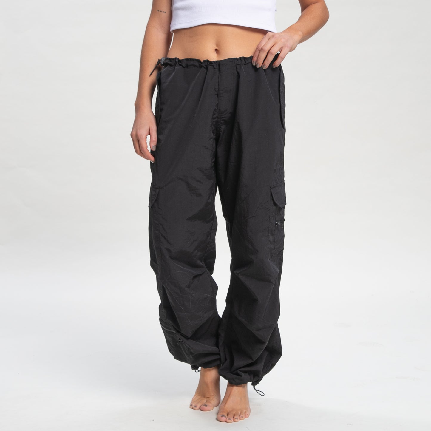 Pantalon Rusty Double Trouble Parachute Pant Ld Black