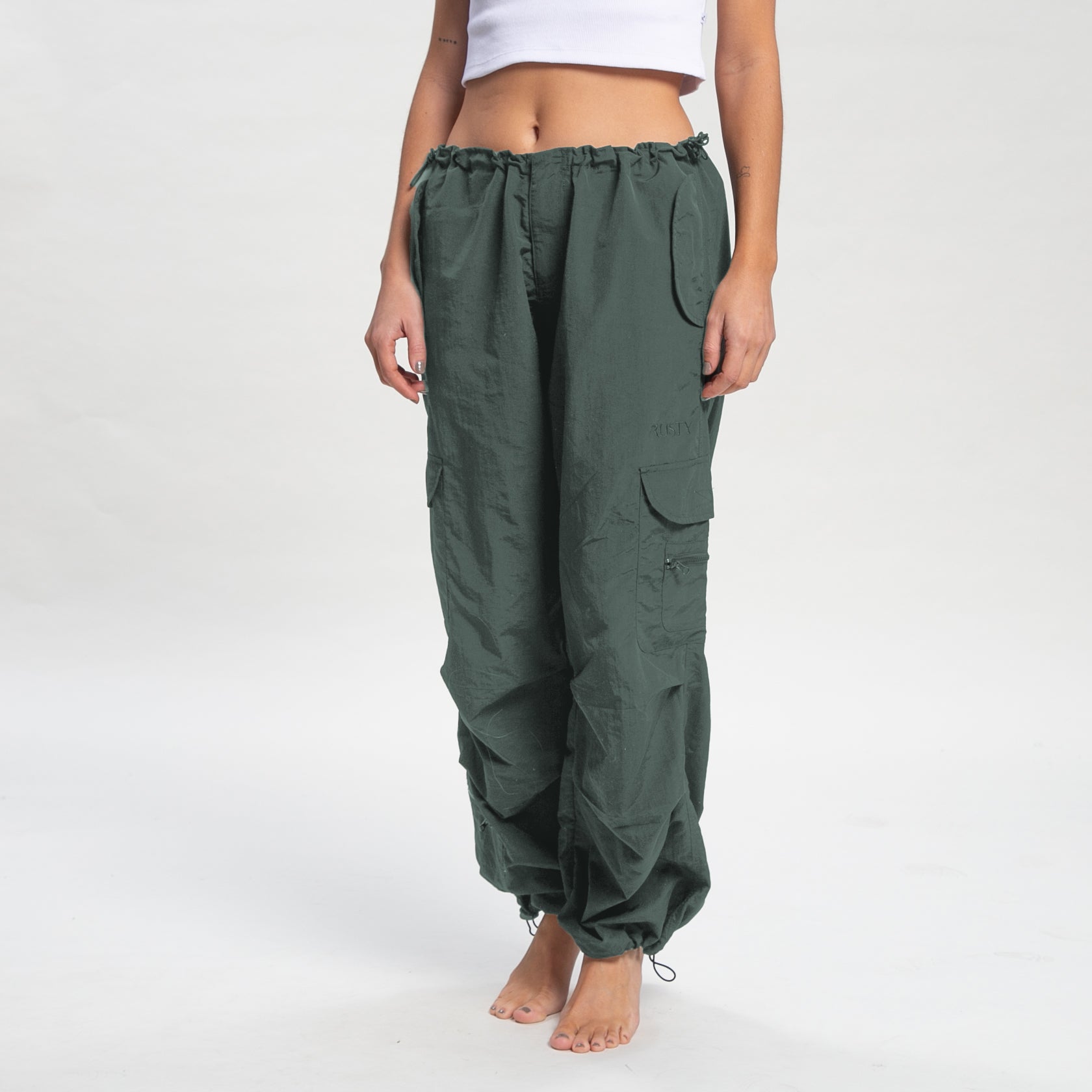 Pantalon Rusty Double Trouble Parachute Pant Ld Dark Forest