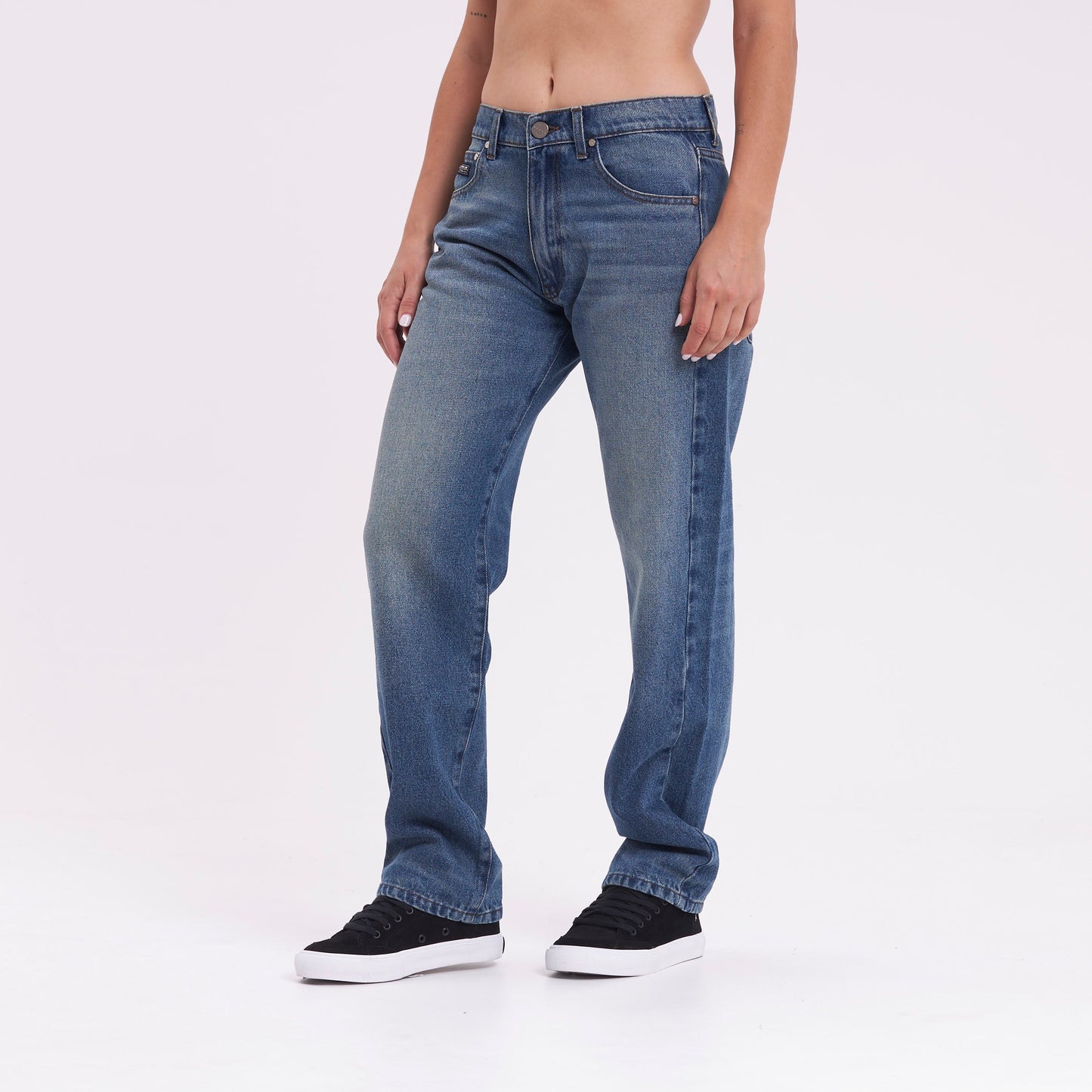 Jean Drive Boyfriend Baggy Middy Blue