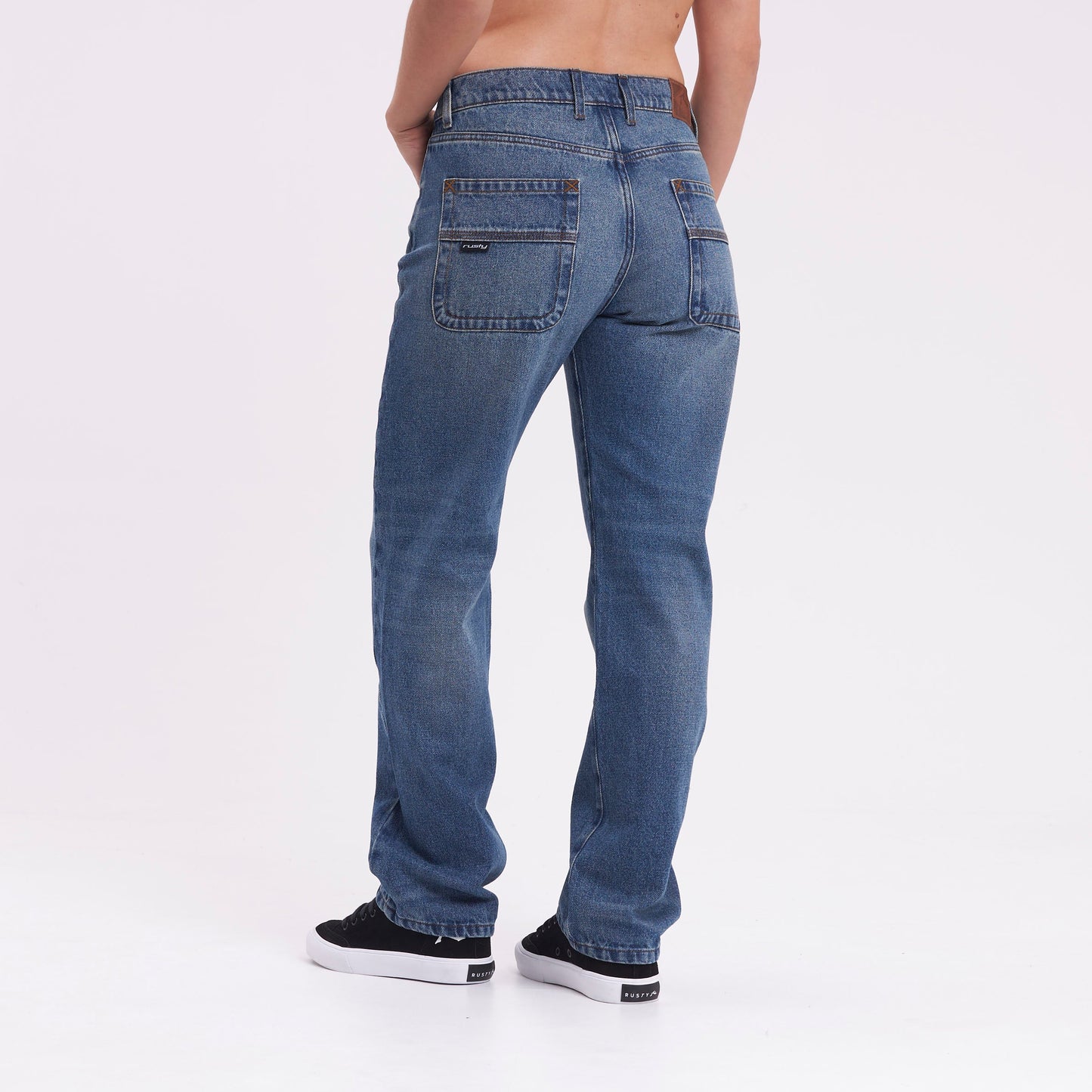 Jean Drive Boyfriend Baggy Middy Blue