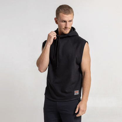 Musculosa Essential Sleeveless Hoodie Black